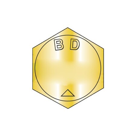 Newport Fasteners Grade BD, 1-1/8"-7 Hex Head Cap Screw, Zinc Yellow Steel, 4 in L, 20 PK 588371